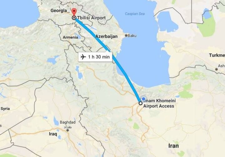 پرواز پرواز تهران به تفلیس